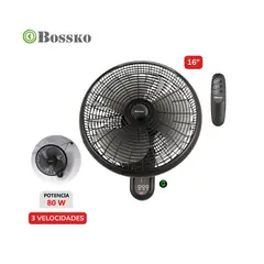 BOSSKO - Ventilador De Pared 16 Pulgadas BK-8210PD 80w