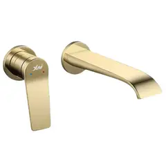 XM - MEZCLADORA MONOCOMANDO DE LAVATORIO A PARED DORADO M7407