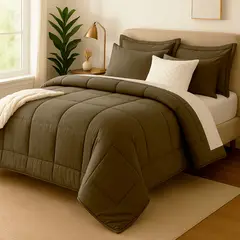 GENERICO - EDREDON 2 PLAZAS COOZY SET CUADROS PERU PIMA + FUNDAS DE ALMOHADA