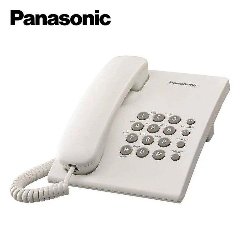 Teléfono Fijo Alámbrico KX-TS500LXW - Blanco