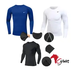 NO LOGO - Polo Manga Larga Para Hombre X3 Unidades