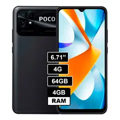 XIAOMI - Celular Poco C40 64 GB 4 GB RAM NEGRO