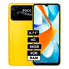 XIAOMI - Celular Poco C40 64 GB 4 GB RAM AMARILLO