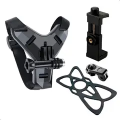 GENERICO - Soporte Celular Camara Accion Gopro Para Casco De Moto