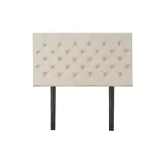 MUEBLES MACRUMO - Cama tapizada Verona - 2 Plz - Color Beige claro