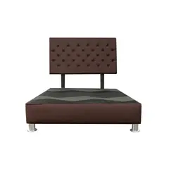 MUEBLES MACRUMO - Cama tapizada Verona - 2 Plz - Color marrón