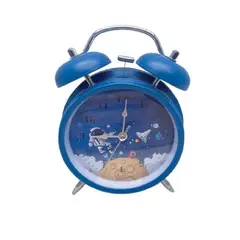 OTTOWARE - Reloj De Mesa Astronauta Con Alarma Color Azul Acero