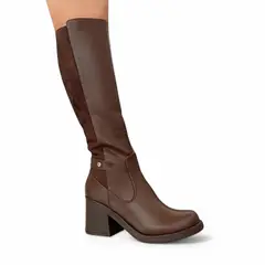 GENERICO - Botin Mujer Gamuza Posterior Taco 7 2086L-70 Color Marron