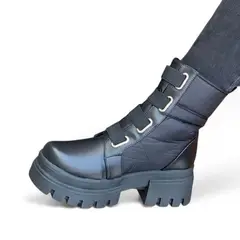 GENERICO - Botin Mujer Impermiable Taco 5 2086L-65 Color Negro