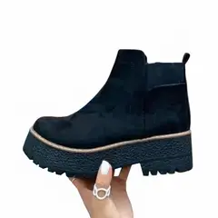 GENERICO - Botin Mujer Plataforma 5 Liga 2086L-60 Color Negro