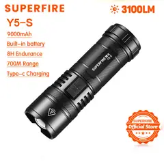 SUPER - Linterna Superfire Y5-S 3100 Lúmenes Batería 9000mAh