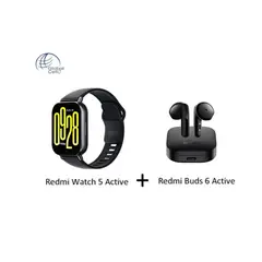 XIAOMI - COMBO REDMI WATCH 5 ACTIVE + REDMI BUDS 6 ACTIVE NEGRO