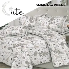 CUTE - JUEGO DE SÁBANAS QUEEN