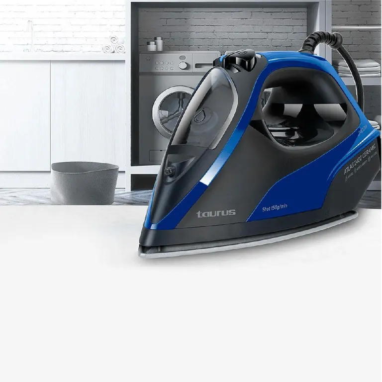 Plancha a Vapor Base Ceramica ATLAS 2400 Azul