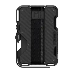 AULUMU - Tarjetero Fibra Carbono Stand Metal MagSafe RFID