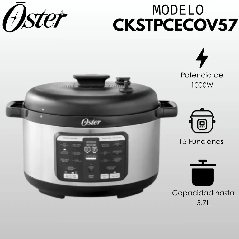 Multi olla rápida ovalada de 5.7L con 15 funciones CKSTPCECOV57