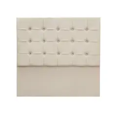 MUEBLES MACRUMO - Cama tapizada Modena - 1.5 Plz - Color Beige claro