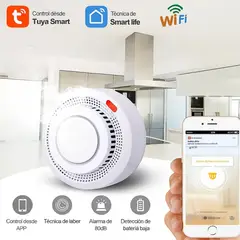 TUYA - Detector de Humo Inteligente WiFi PST-YG400A Alarma de Incendios