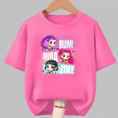 GENERICO - Polos Algodon Huntrix Guerreras Kpop Demon Hunters - Tallas 6 al XL