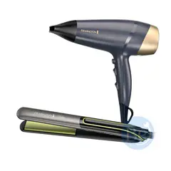 REMINGTON - Combo Alisadora Shine Therapy S12A y Secador D5805