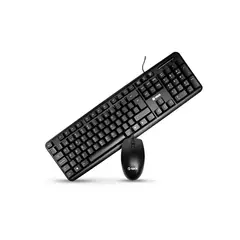 TEROS - KIT Teclado y Mouse USB Negro