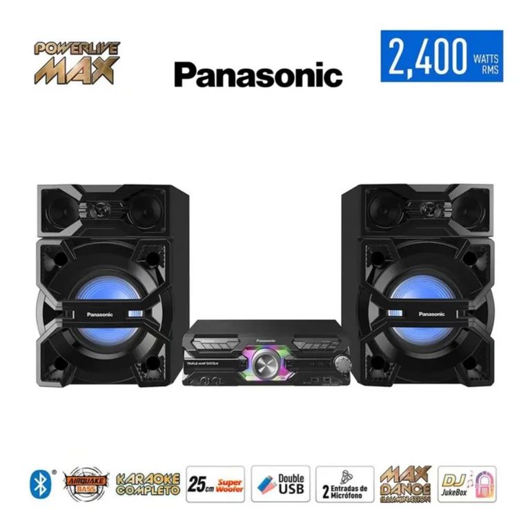 Minicomponente SC-MAX3600PU 2400W Bluetooth DJ Jukebox USB FM