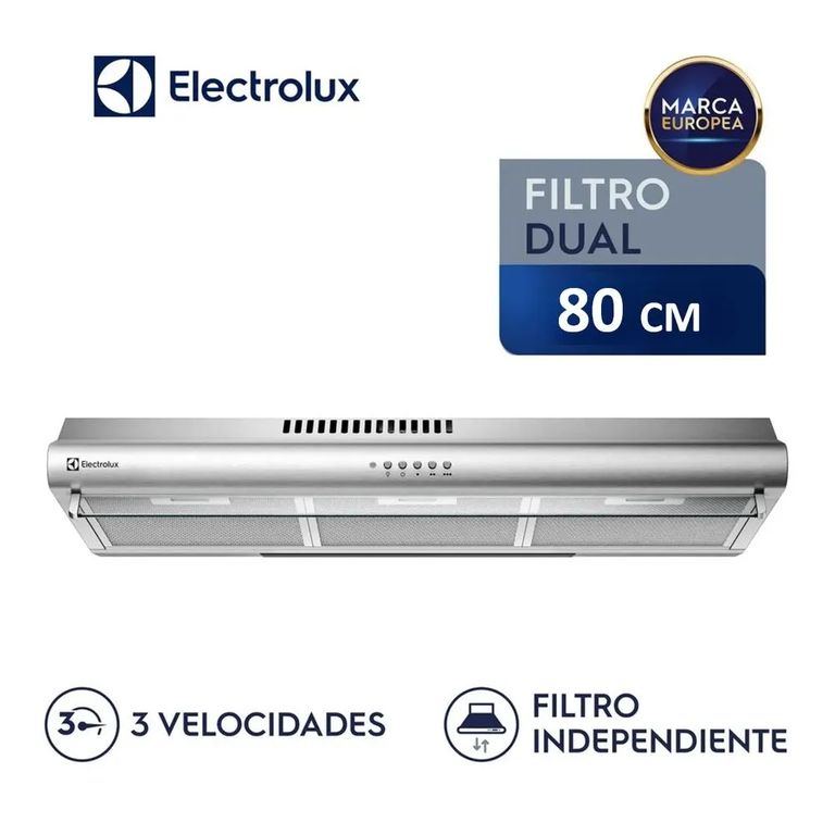 Campana Extractora de 80 cm 3 Vel EJSE302TBJS Acero