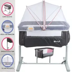EBABY - Cuna Colecho Musical y Vibrador TAMI ROSADO