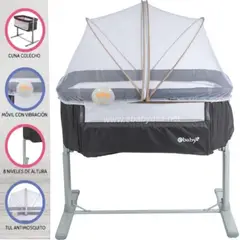EBABY - Cuna Colecho Musical y Vibrador TAMI BEIGE