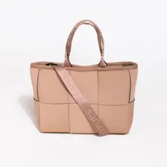 GENERICO - Bolso Tote POPUPS Mini Icon con Correa Larga Desmontable Color Tan