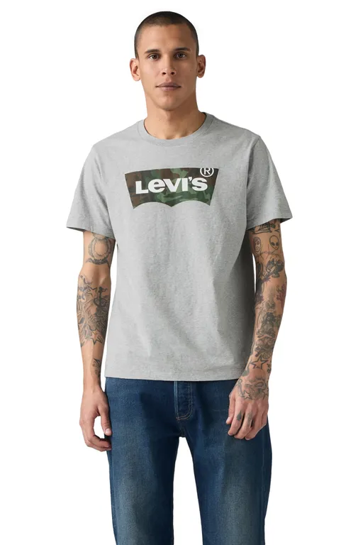 Polo Hombre Graphic Crewneck Tee Gris