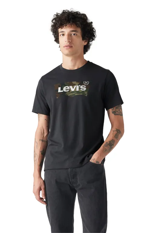 Polo Hombre Graphic Crewneck Tee Negro