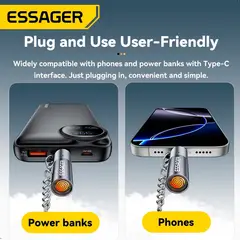 ESSAGER - Encendedor Electronic Conector Tipo C Para Celular
