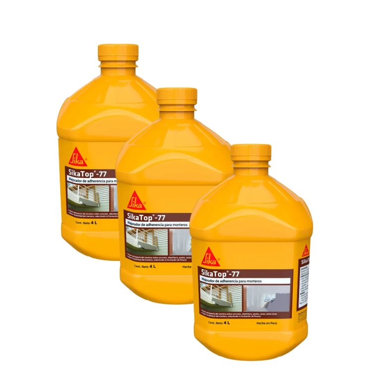 Pack de Tres Mejorador de Adherencia para Mortero Top 77 x 4L
