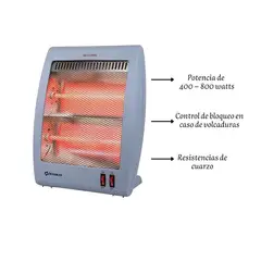 IMACO - Calefactor Eléctrico De Cuarzo 800W QH800