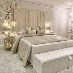 GENERICO - CAMA BOX TARIMA GARDEN KING BEIGE OSCURO