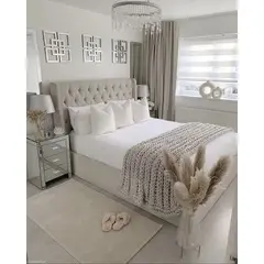 GENERICO - CAMA BOX TARIMA BLOSSOM KING BEIGE