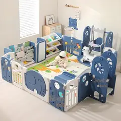 GENERICO - CORRAL CIRCUITO PLEGABLE ELEFANTE AZUL