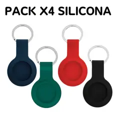 GENERICO - Funda case llavero para airtag silicona pack x4