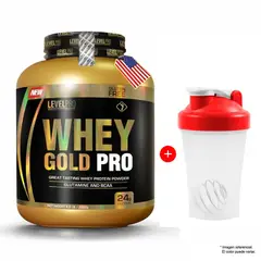 LEVEL PRO - PROTEÍNA WHEY GOLD PRO 3KG VAINILLA - 100 SERVICIOS