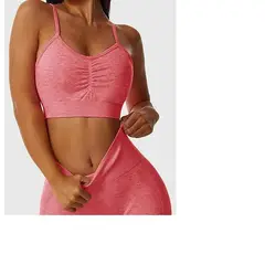 GENERICO - Conjunto de 2 piezas de entrenamiento sin costuras para mujer