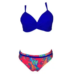 GENERICO - Bikini Licra UV Amanda Sotelo Azulino GL-48-S