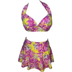GENERICO - Bikini Licra UV Top Copa Con Falda Dian Fossey Fucsia GL-52-L