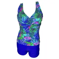 GENERICO - Ropa de Baño Polo Short Con Copa Caroline Herschel celeste GL-50-L