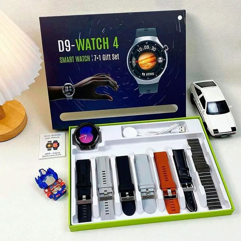 Reloj inteligente D9 Watch 4 - 7 en 1 pantalla redonda Negro