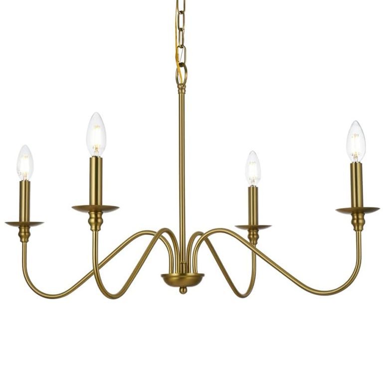 Lámparas de araña vintage 4 luces lámpara de techo - Cobre