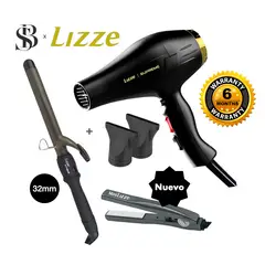 LIZZE - RIZADOR 32MM Y SECADORA DE CABELLO SUPREME 2600W + MINI