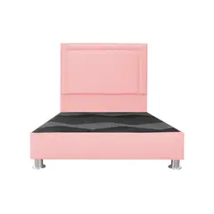 MUEBLES MACRUMO - Cama tapizada Perla - 1.5 Plz - Color Rosado