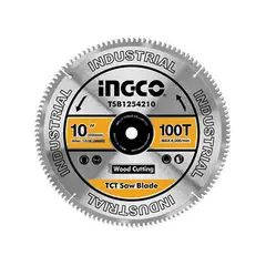 INGCO TOOLS - Disco De Corte Madera 10" 100T Dientes Ingco Ingletadora CarpinterÃ­a