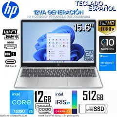 HP - Laptop Notebook 15-FD0061LA Intel Core i5-1235U 12GB RAM 512GB SSD 15.6 HD WIN 11 A6HX2LA#ABM